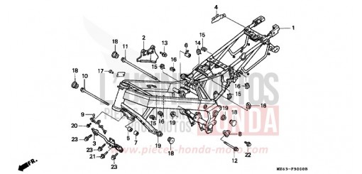 FRAME BODY NTV650T de 1996